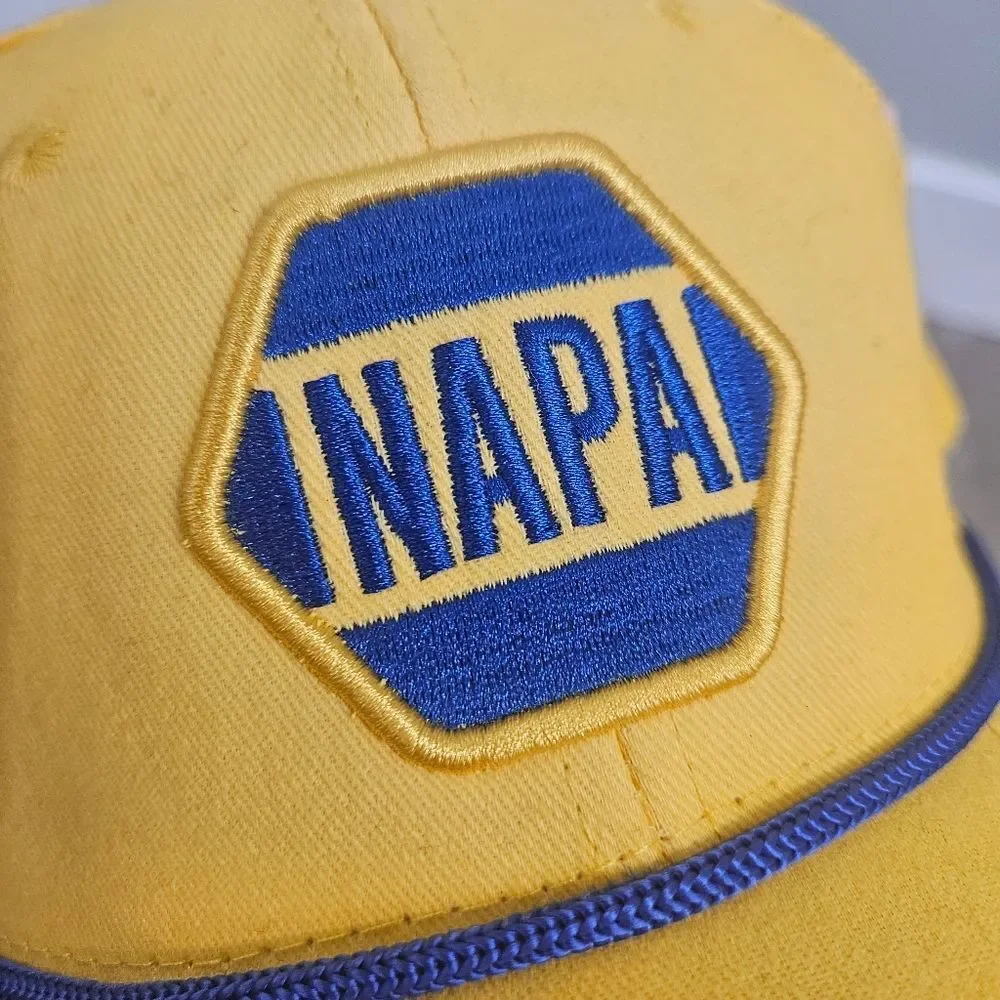 Napa Hat Anniversary‎ 100 Napa Yellow Blue Adjustable Unisex One size Retro